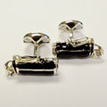 Sterling Silver/Enamel Golf Bag Model Cufflinks