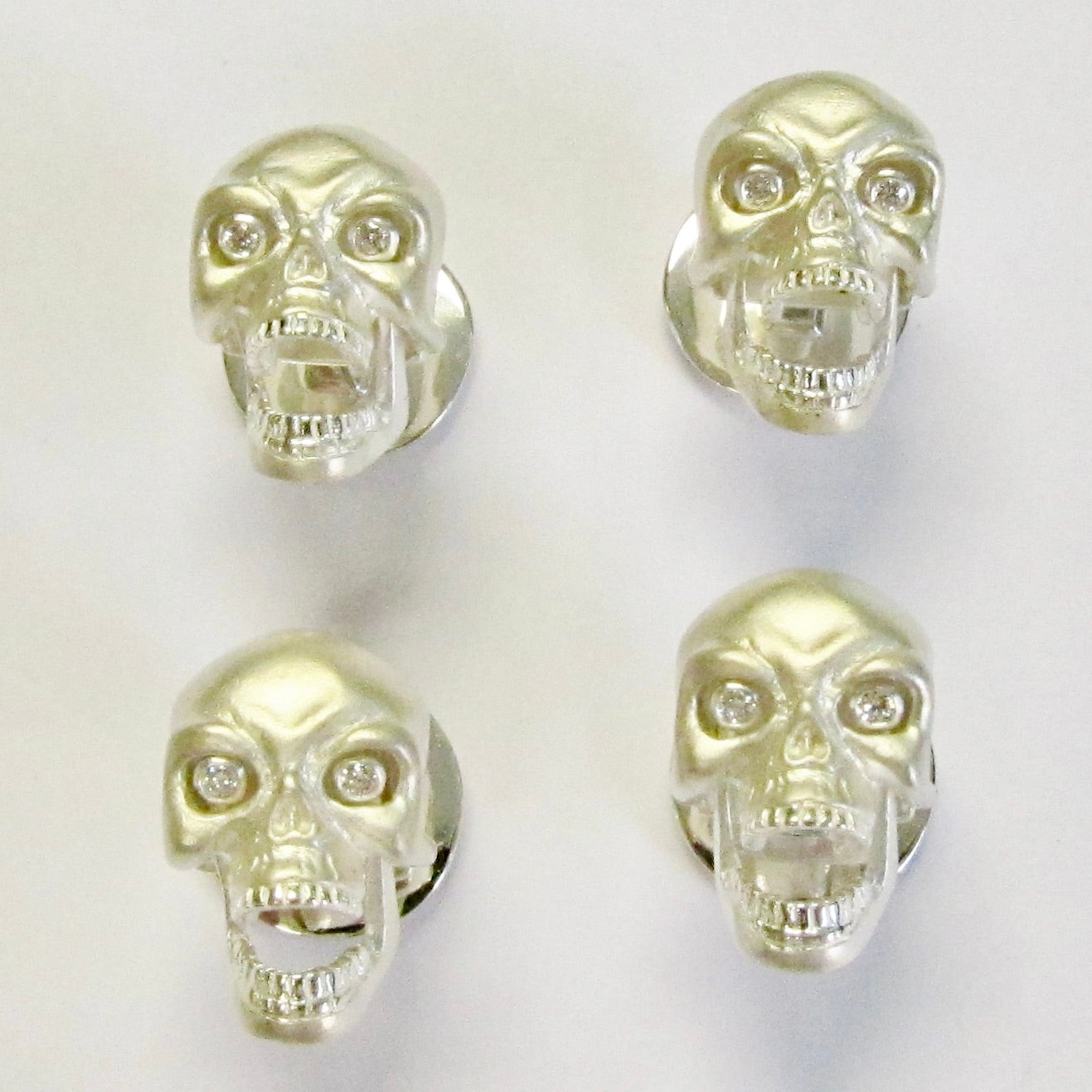 Skull Model Shirt Studs, Movable Jaws