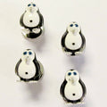 Sterling Silver & Enamel Fat Penguin Shirt Studs