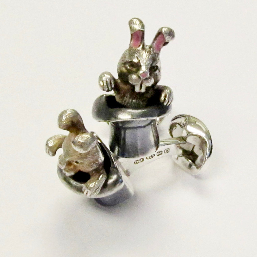 Rabbit in Hat Model Cufflink