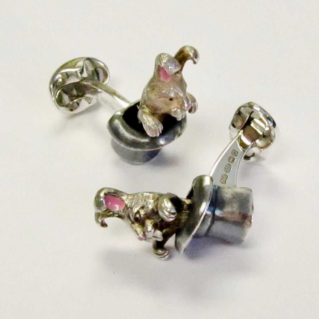 Rabbit in Hat Model Cufflink