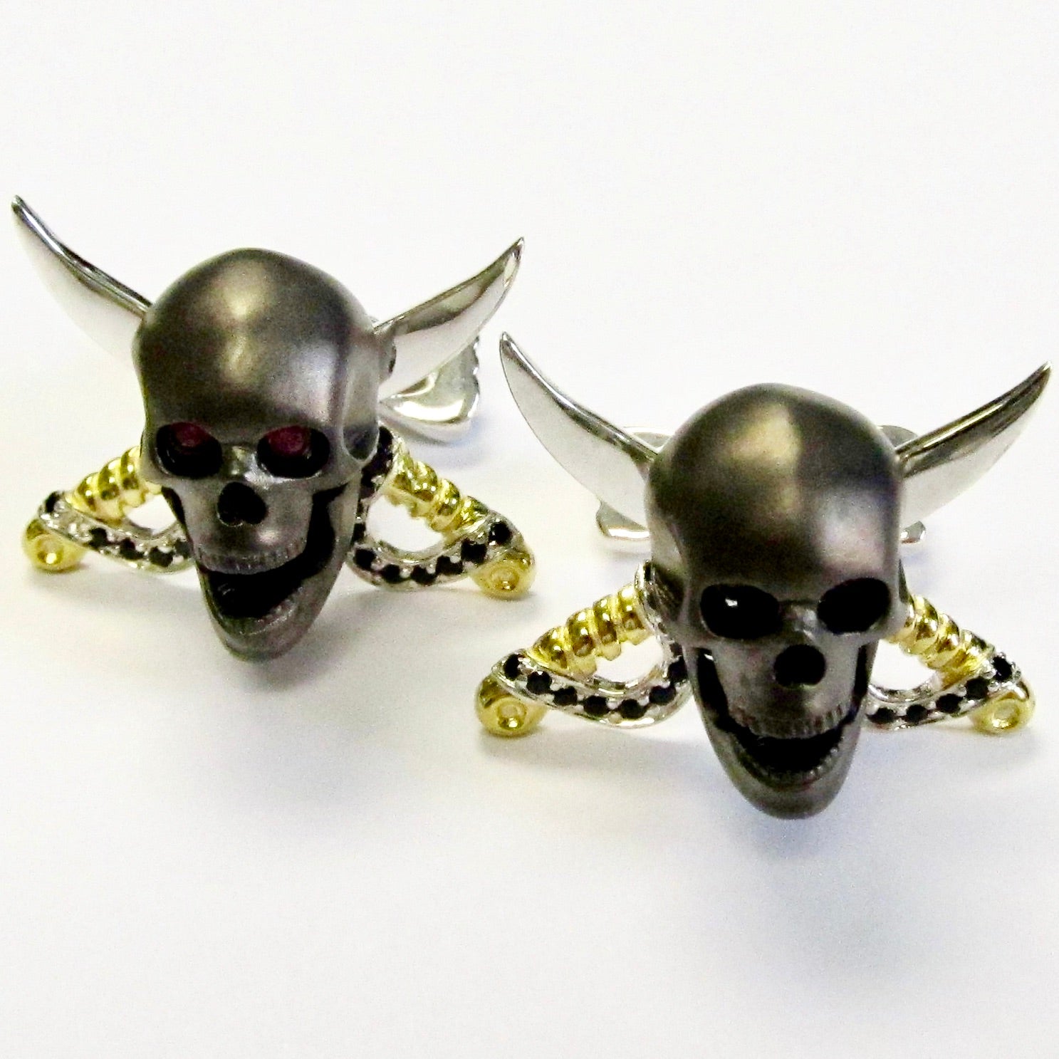 Skull & Crossed Sword Pirate Cufflinks