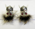 Viking Matte Black Helmet Cufflinks