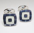 Sterling Silver + Enamel Cufflinks
