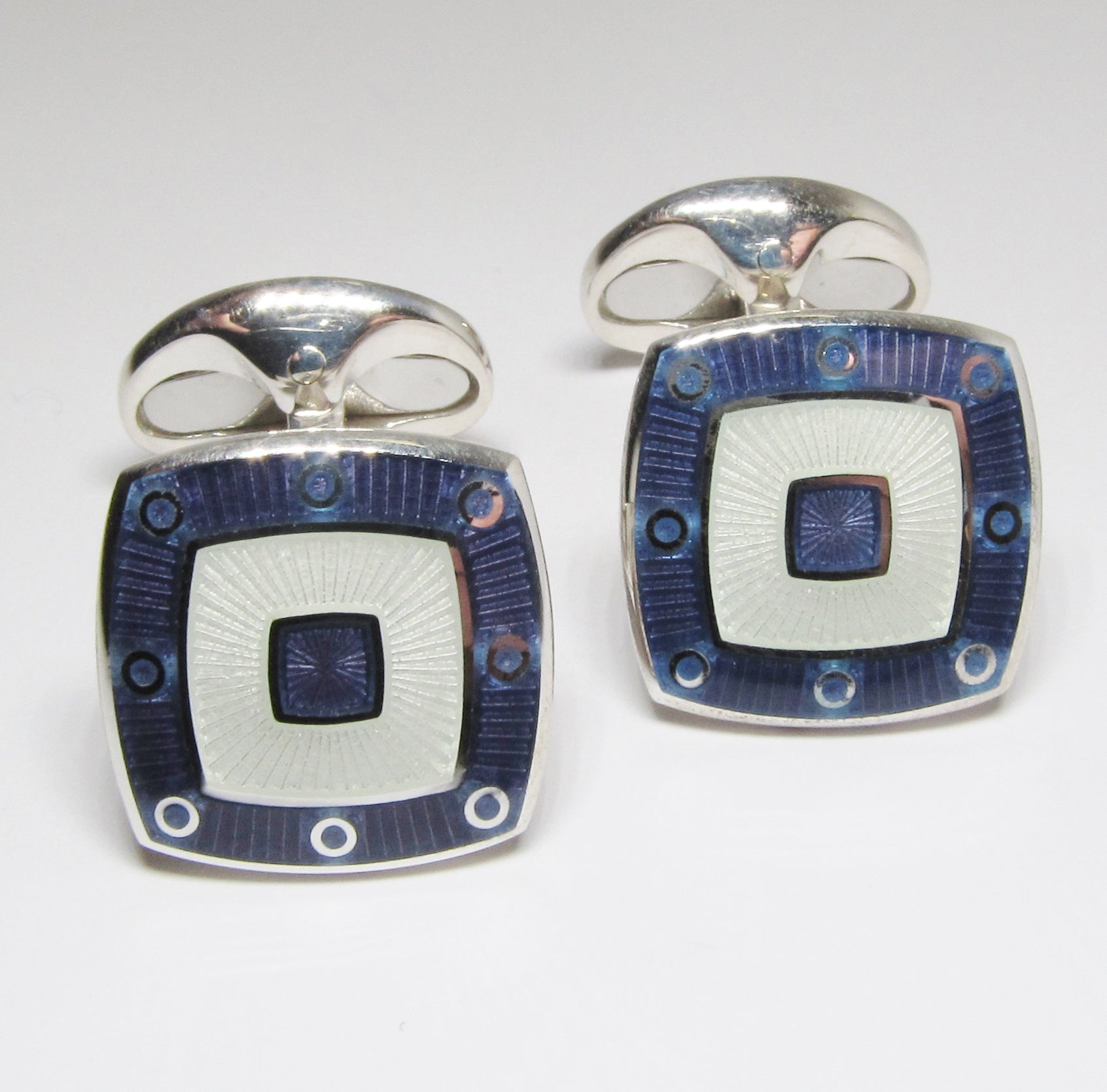 Sterling Silver + Enamel Cufflinks
