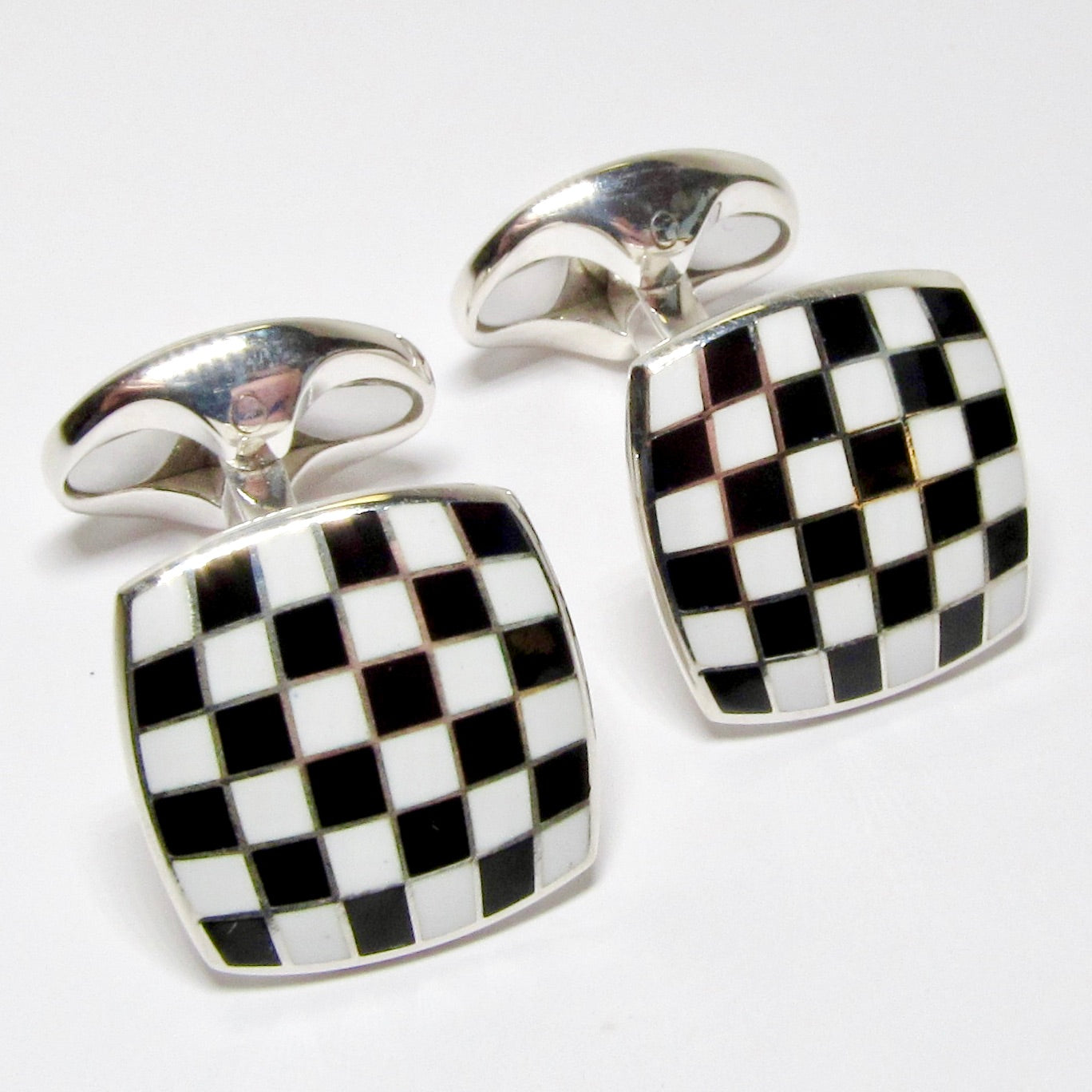Sterling Silver + Enamel Cufflinks