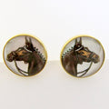 Handpainted Horse Cufflinks