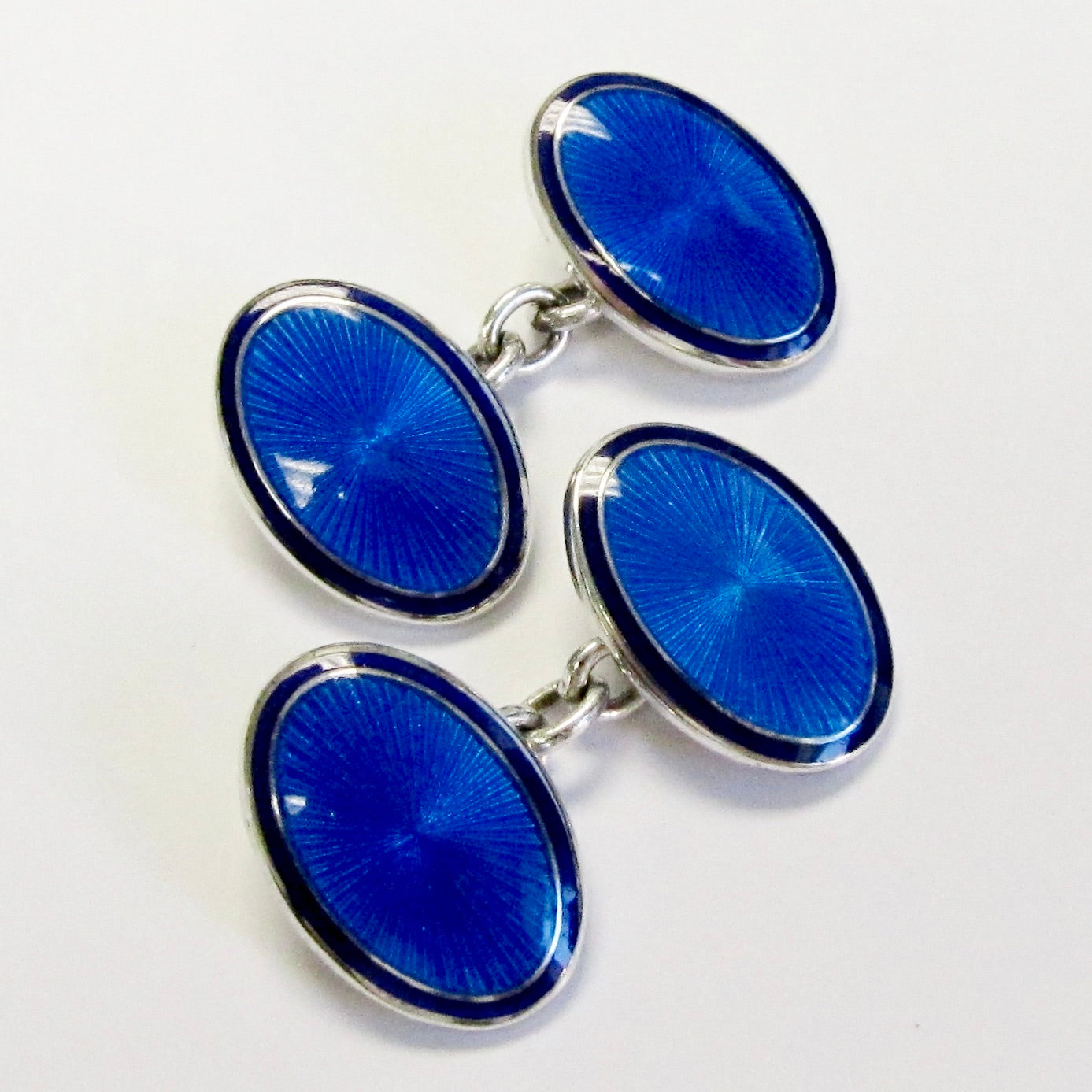 Sterling Silver Enamel Cufflinks