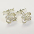 Sterling Silver Dogwood Flower Cufflinks