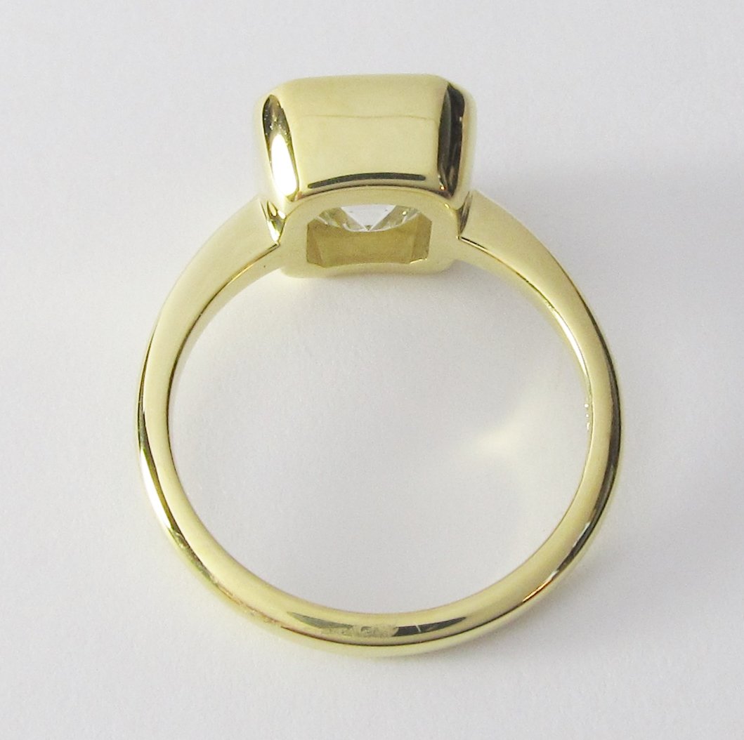 Asscher Cut Diamond Solitaire Engagement Ring