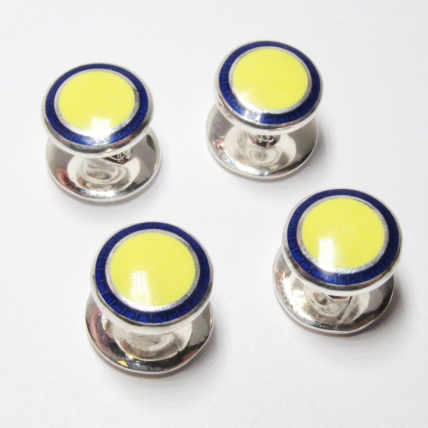 Sterling Silver & Enamel Shirt Studs