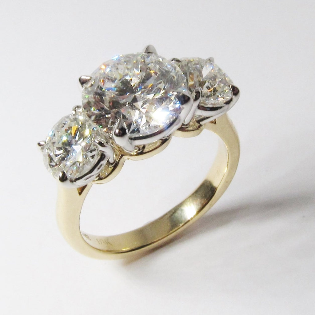 3 Stone Diamond Engagement Ring