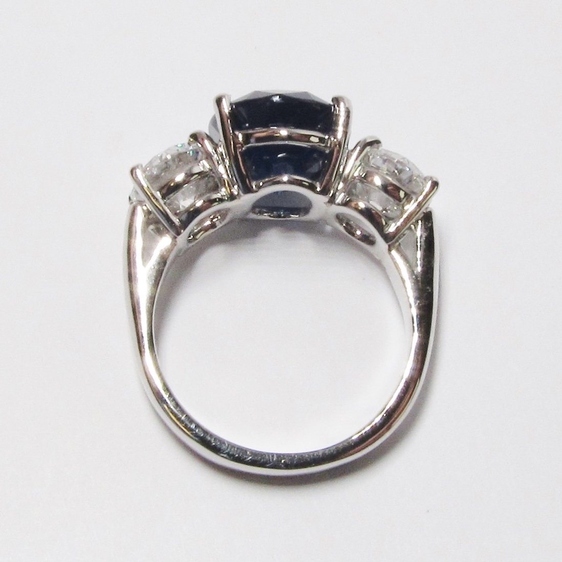 Blue Sapphire + Diamond Ring