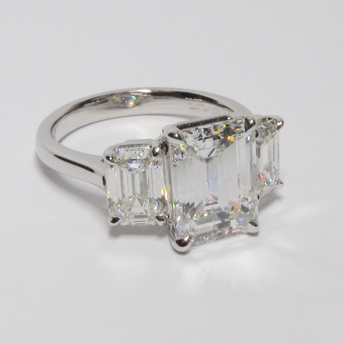 Emerald Cut Diamond 3-Stone Ring