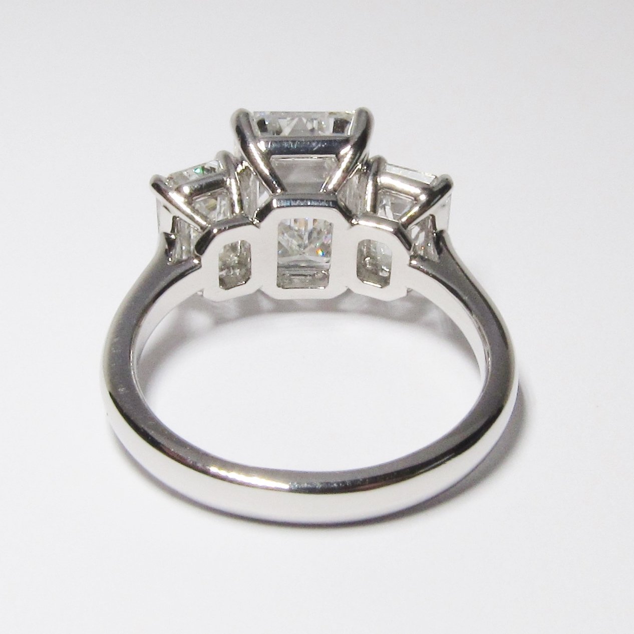 Emerald Cut Diamond 3-Stone Ring