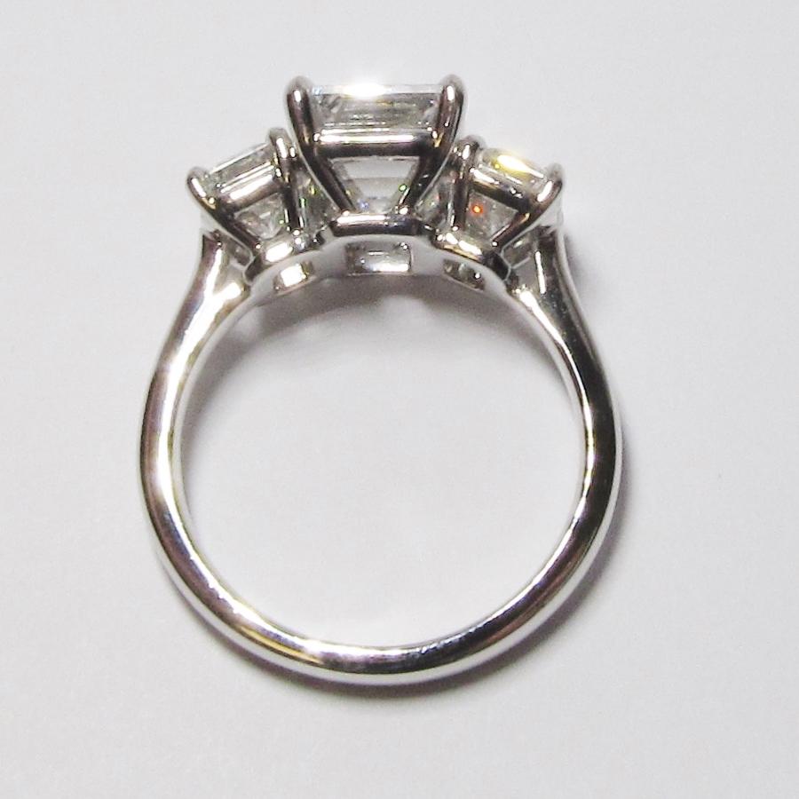 Emerald Cut Diamond 3-Stone Ring