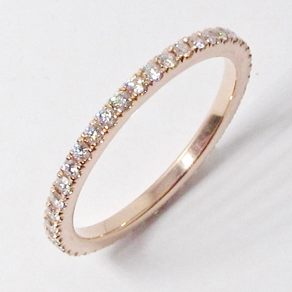 18k Rose Gold Diamond Eternity Band
