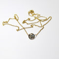 18k Yellow & White Gold, Round Diamond Pendant