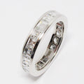 Step-Cut Square Diamond Eternity Guard Ring