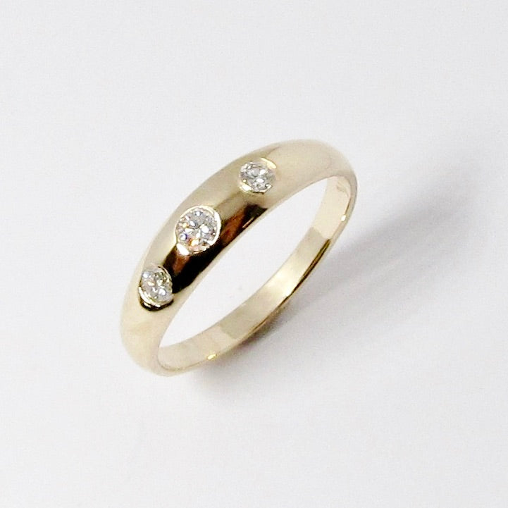 14k Yellow Gold Narrow Gypsy Ring