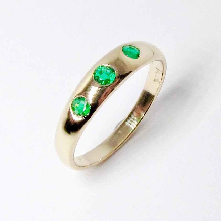 14k Yellow Gold Narrow Gypsy Ring