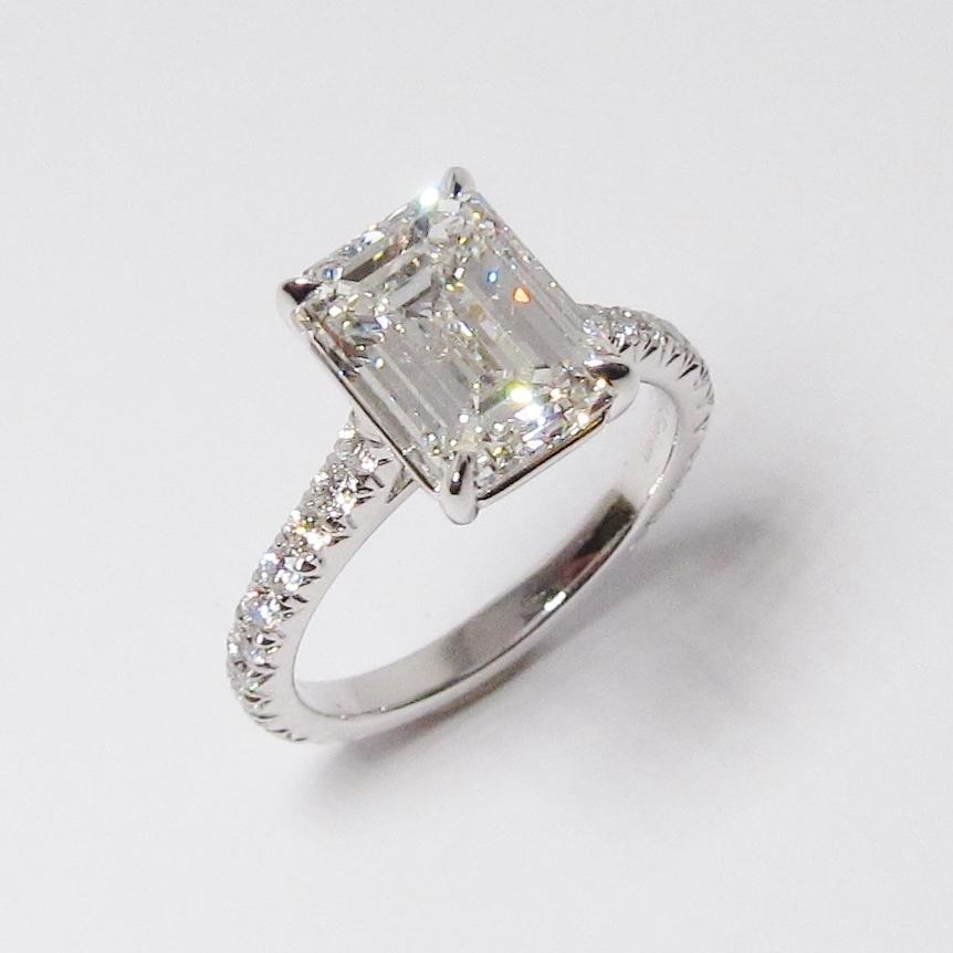 Emerald Cut Diamond Solitaire Ring