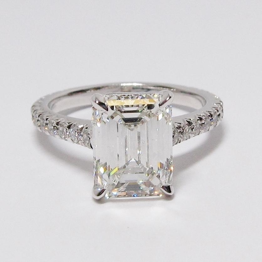 Emerald Cut Diamond Solitaire Ring