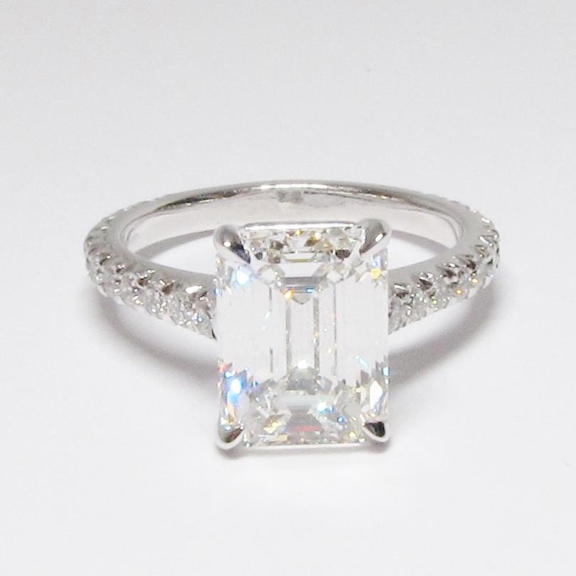 Emerald Cut Diamond Solitaire Ring