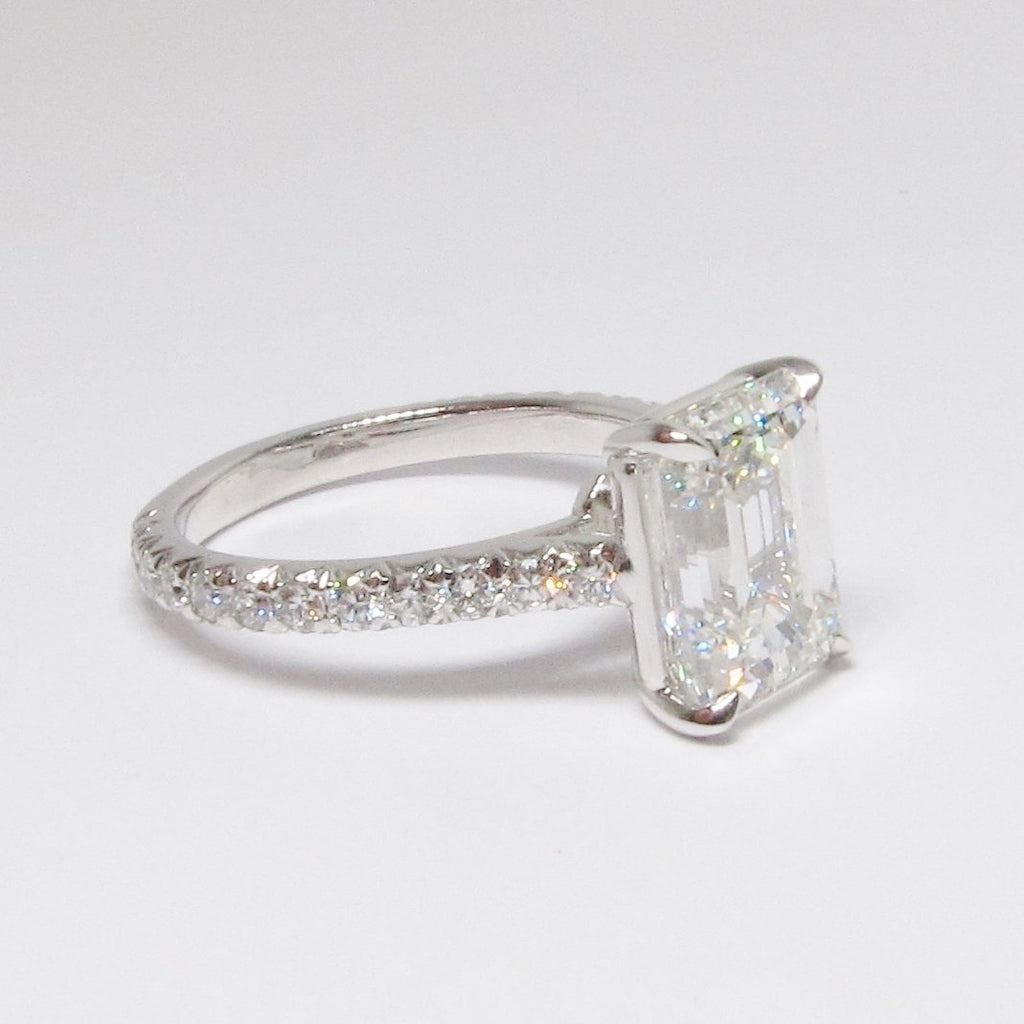 Emerald Cut Diamond Solitaire Ring