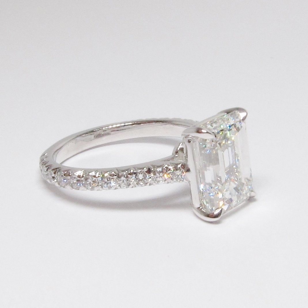 Emerald Cut Diamond Solitaire Ring