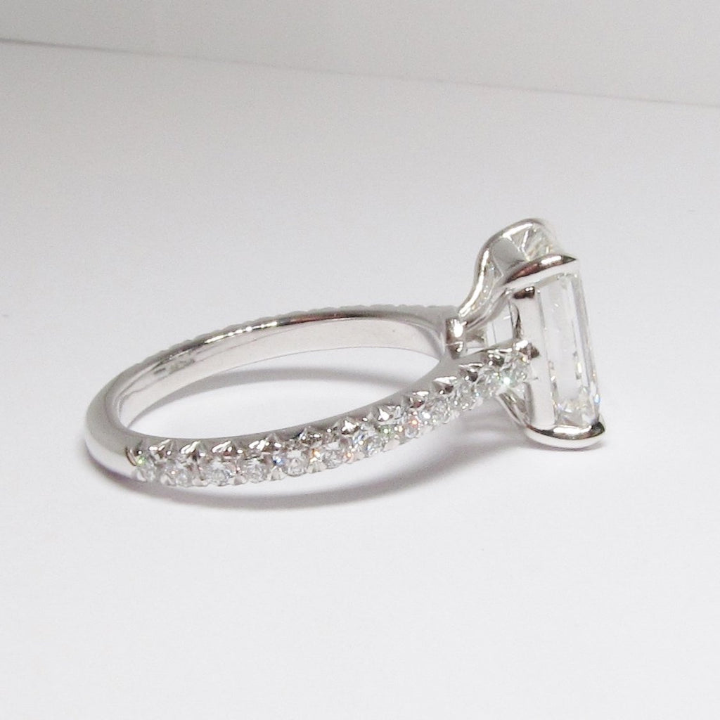 Emerald Cut Diamond Solitaire Ring