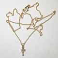 18k Yellow Gold Pave Diamond "T" on Chain
