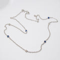 White Gold Diamond & Sapphire Necklace