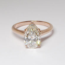 Load image into Gallery viewer, Pear Shape Solitaire Diamond Ring
