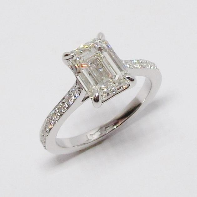 Emerald Cut Diamond Solitaire Ring