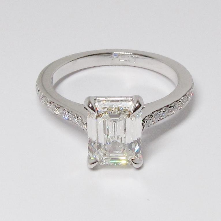 Emerald Cut Diamond Solitaire Ring