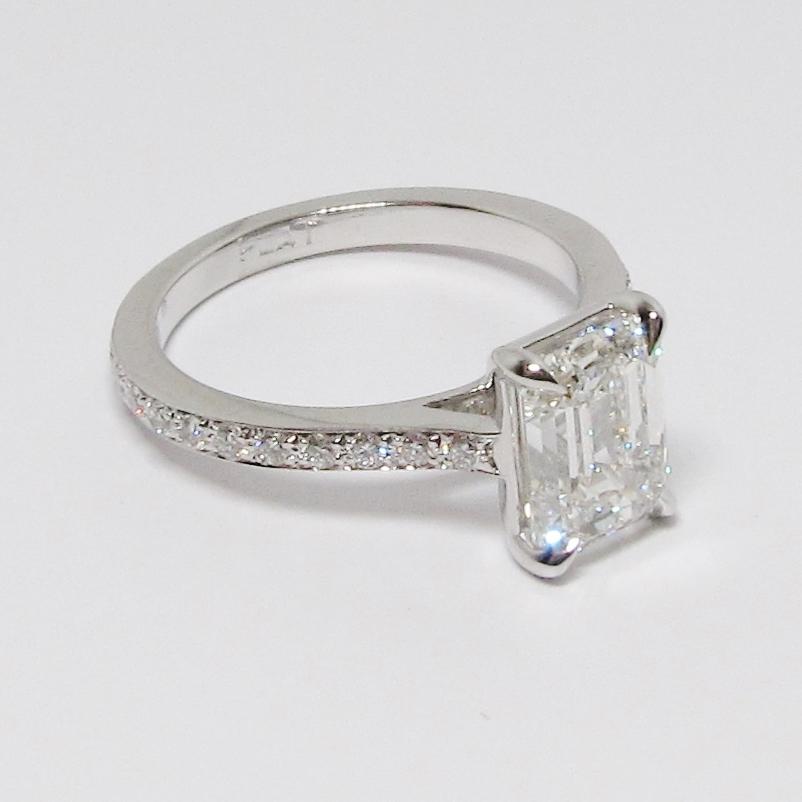Emerald Cut Diamond Solitaire Ring