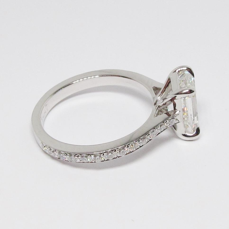 Emerald Cut Diamond Solitaire Ring