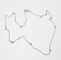14k White Gold Diamond-By-The-Yard Necklace