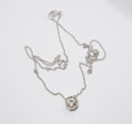 14k White Gold Diamond Pendant with Chain
