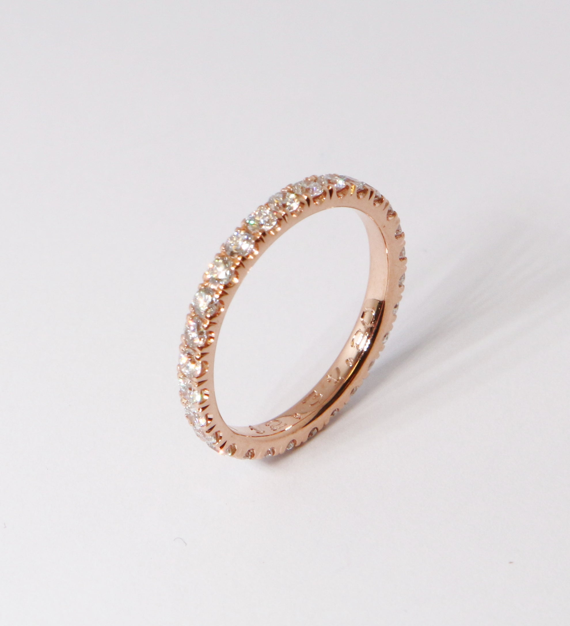 18k Rose Gold Diamond Eternity Band