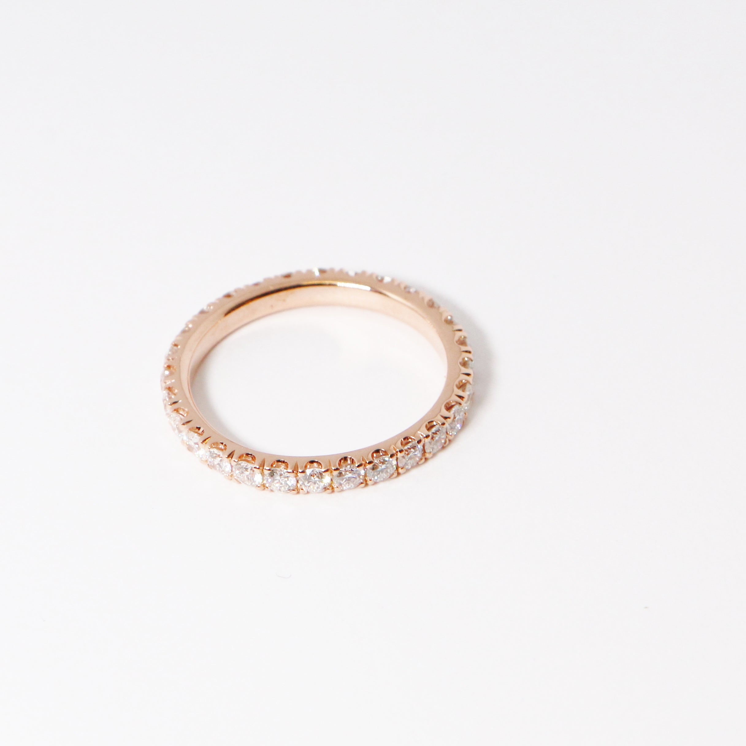 18k Rose Gold Diamond Eternity Band