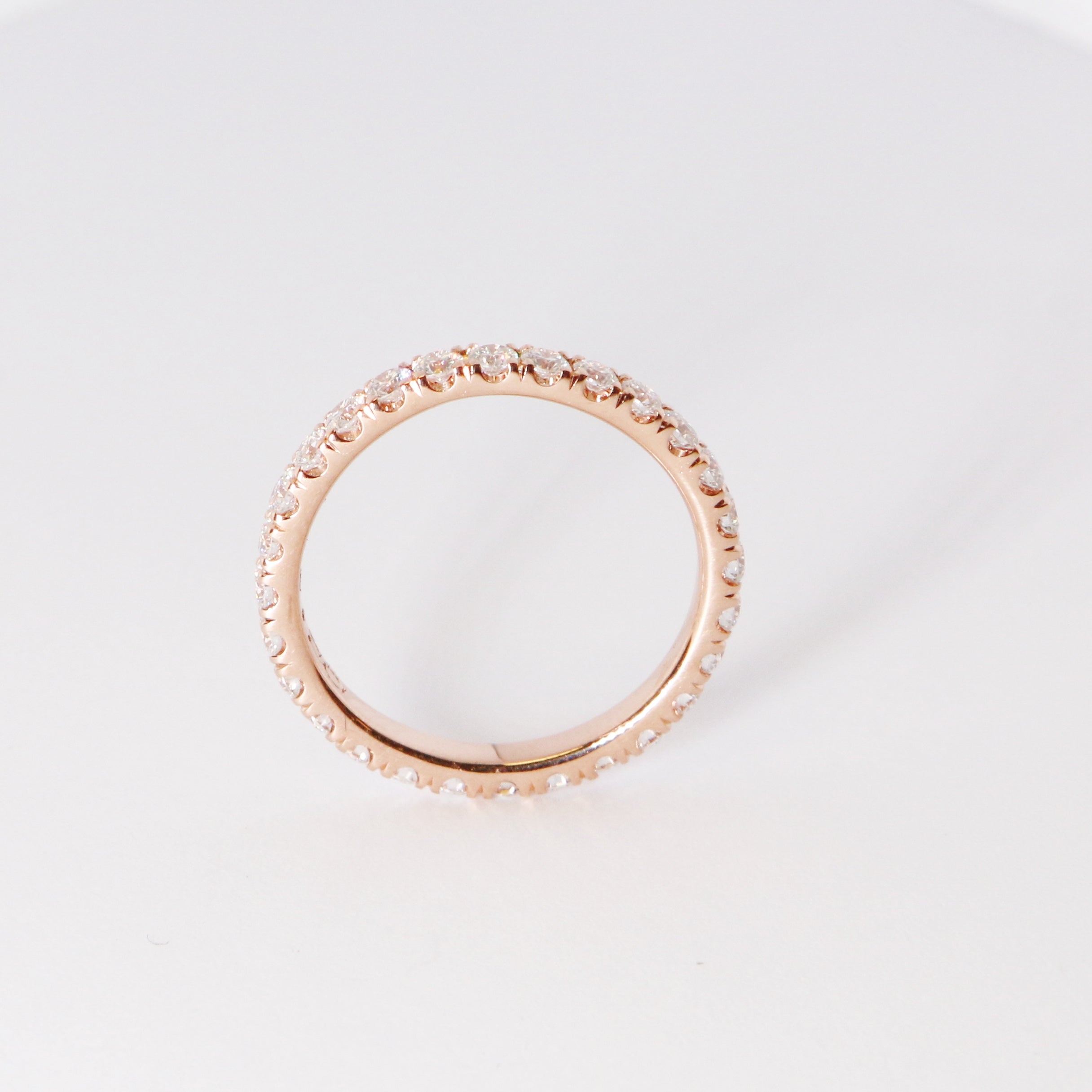 18k Rose Gold Diamond Eternity Band