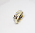 18k Two-Tone Diamond Band
