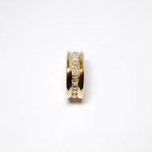 Load image into Gallery viewer, 18k Yellow Gold Square Cut Diamond Eternity Wide Band
