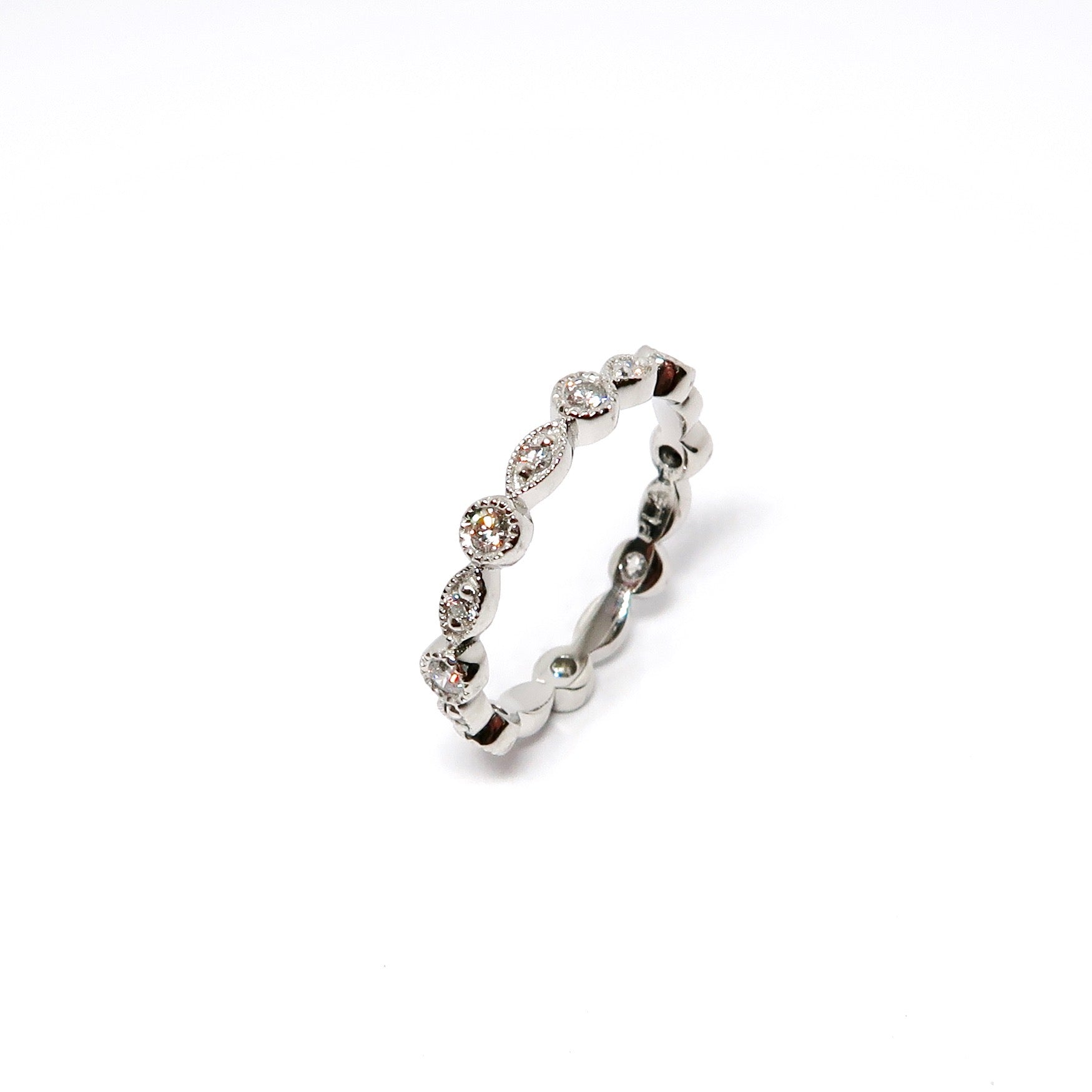 Milgrain Diamond Eternity Band