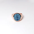 14k Pink Gold Crest Ring