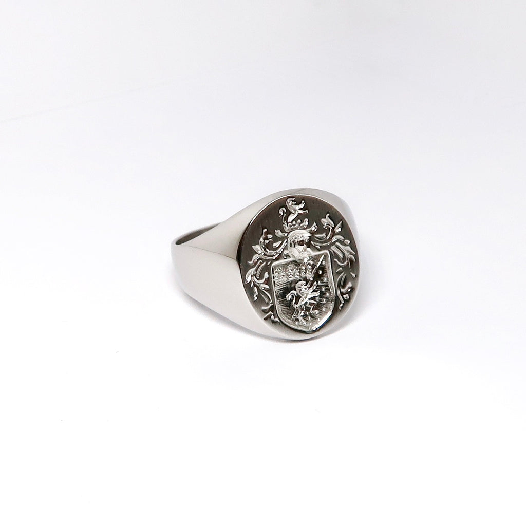 Platinum Crest Ring