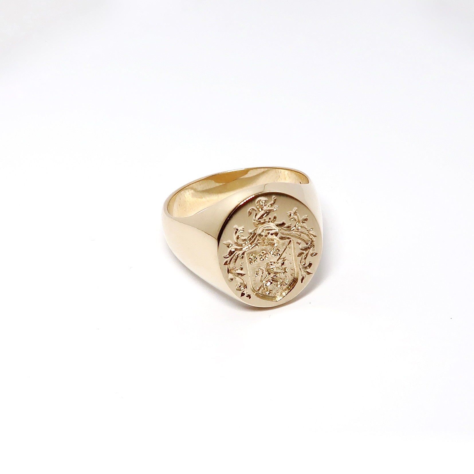 Yellow Gold Crest Ring