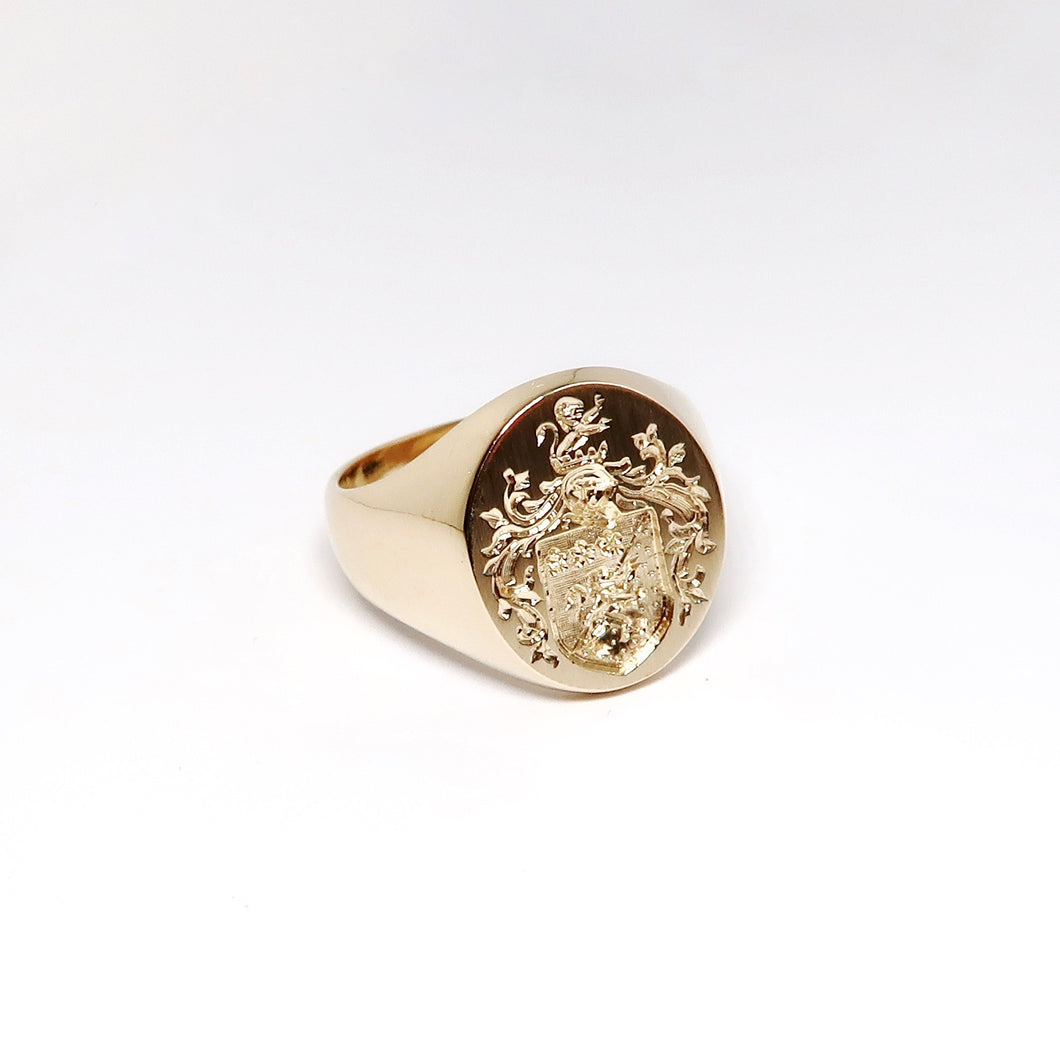 Yellow Gold Crest Ring